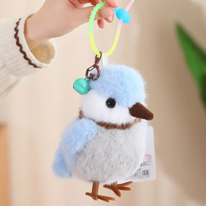 small bird plushie keychain