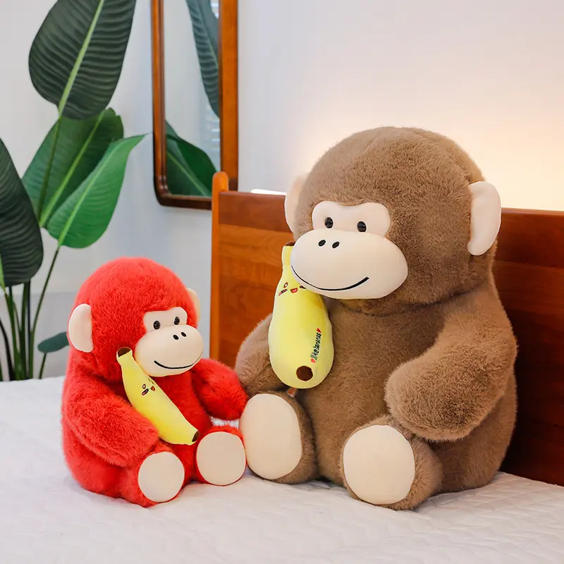 sitting monkey stuffed toy