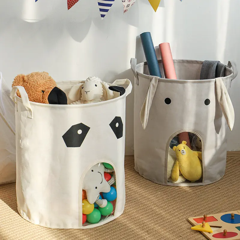 Fabric children's toy storage bucket