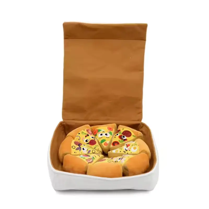 Pizza shape dog toy