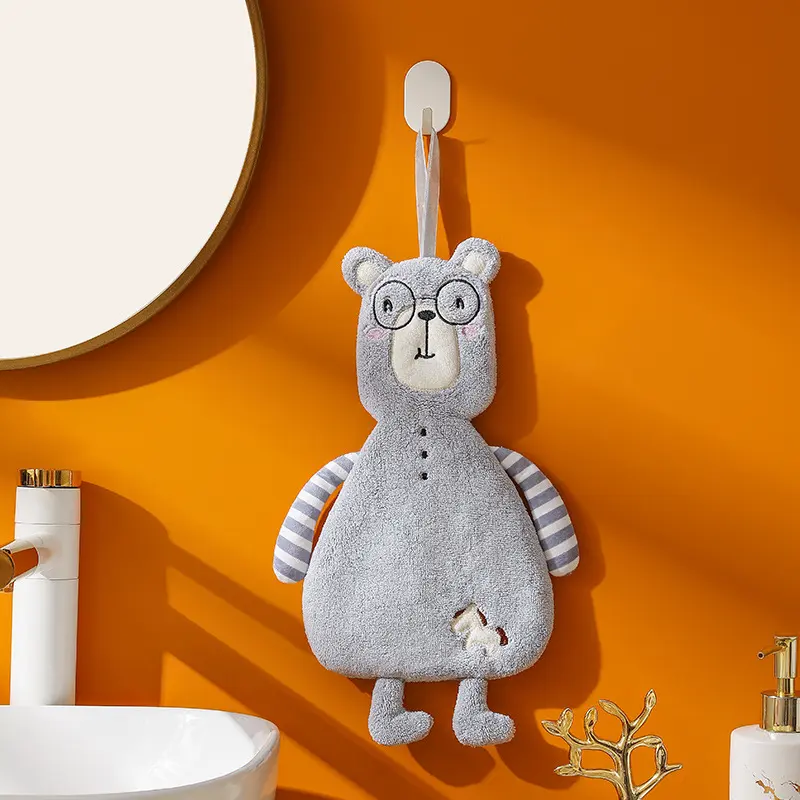cartoon animal hand towel