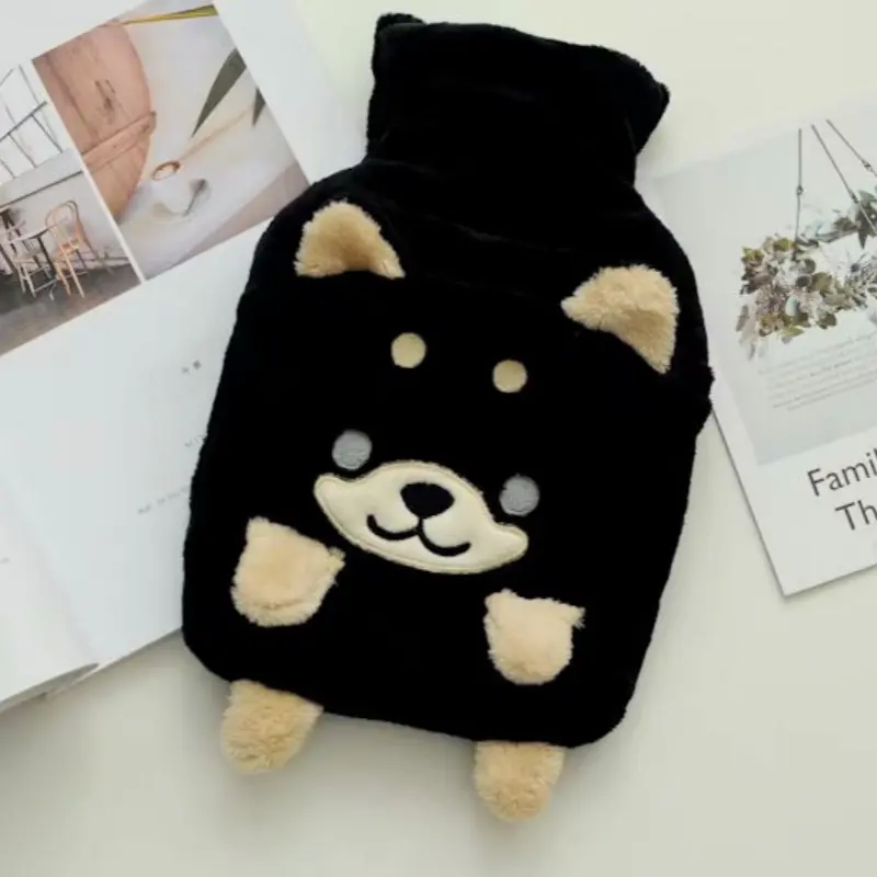 cartoon dog plush hot water bottle cover