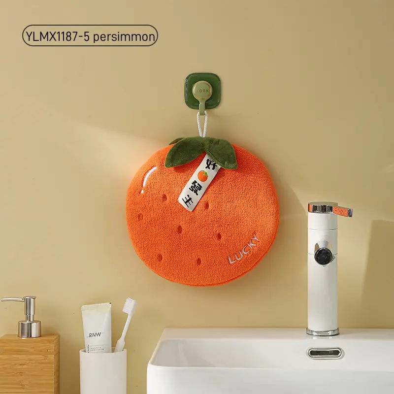 Coral velvet hand towel