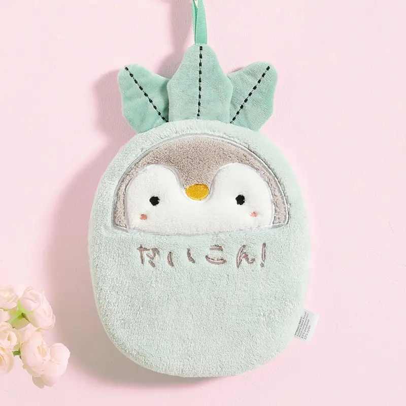 cartoon penguin hand towel