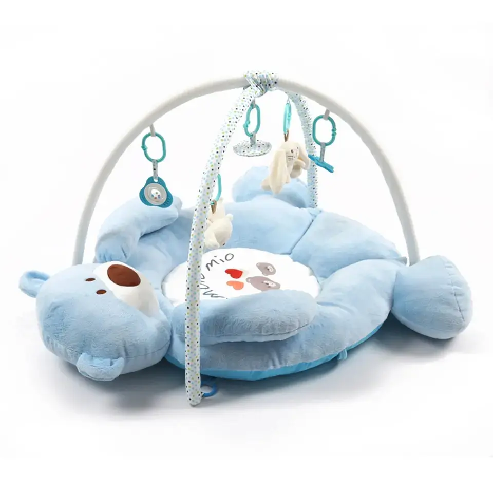 Soft cute design educational gym play mat for 0-2 years babies
