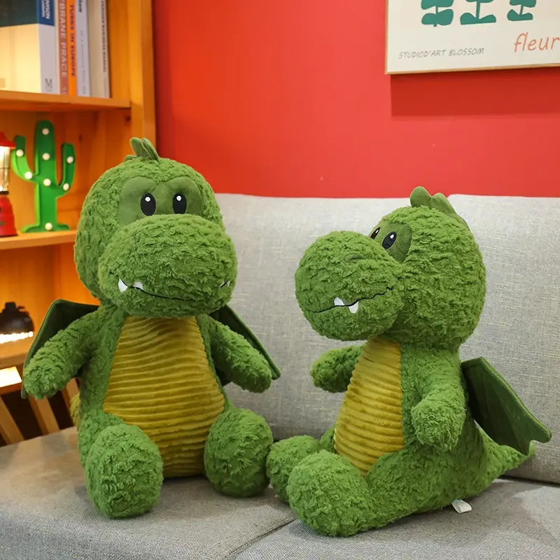 green dinosaur plush