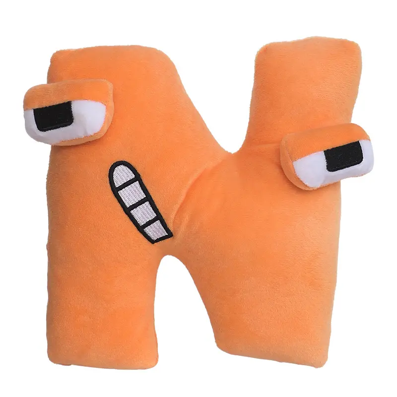 Alphabet plush throw pillows