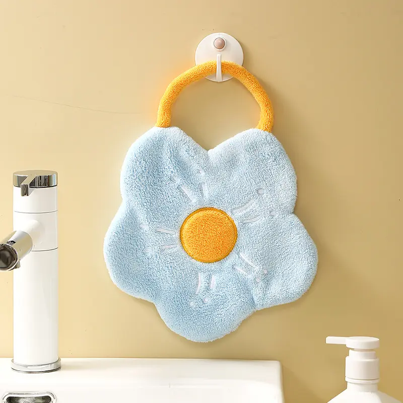 Coral velvet hand towels