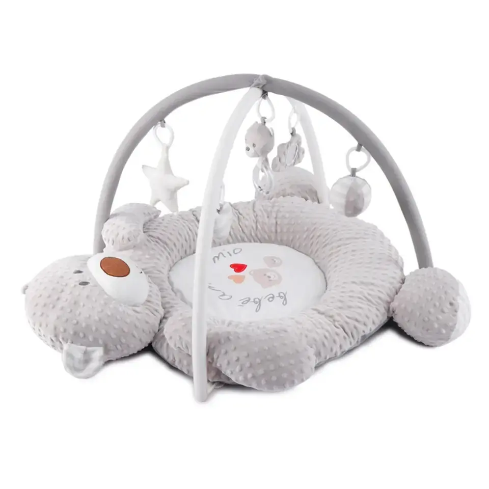 Soft cute design educational gym play mat for 0-2 years babies