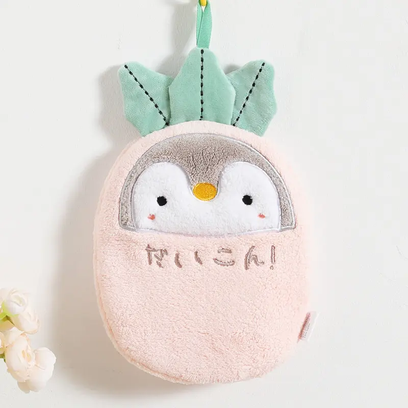 cartoon penguin hand towel