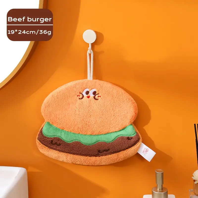 burger hand towel