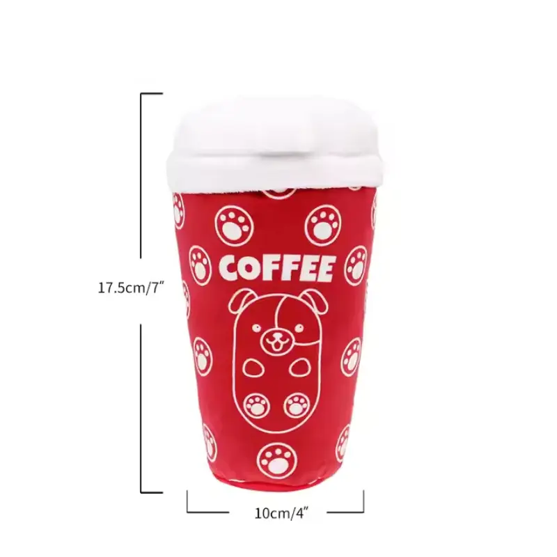 coffee cup dog toy
