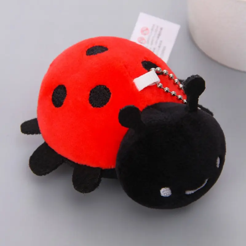 ladybug plush keychain